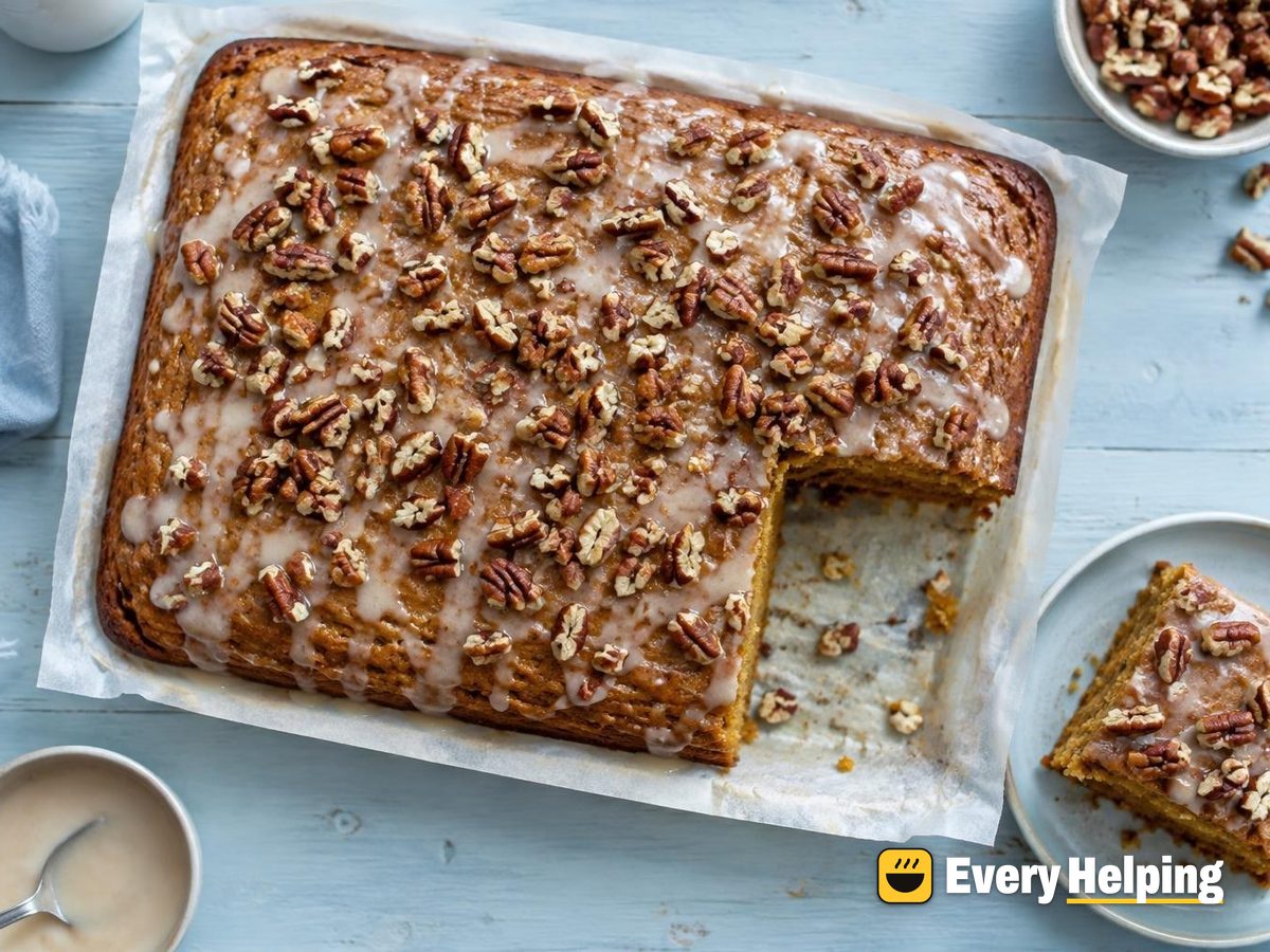 Spiced Pumpkin Sheet Cake with Maple Glaze