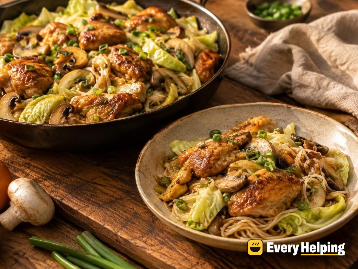 Orange Ginger Chicken Thigh Cabbage Stir-Fry