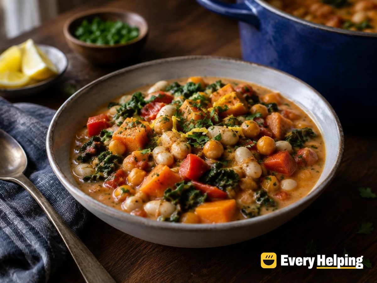 Coconut Chickpea Chili with Sweet Potato
