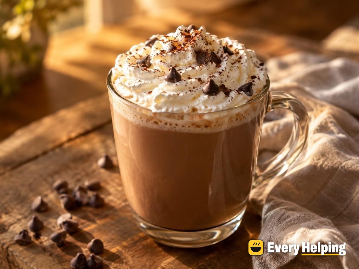 Chocolate Chip Whole Milk Mocha with Whipped Cream