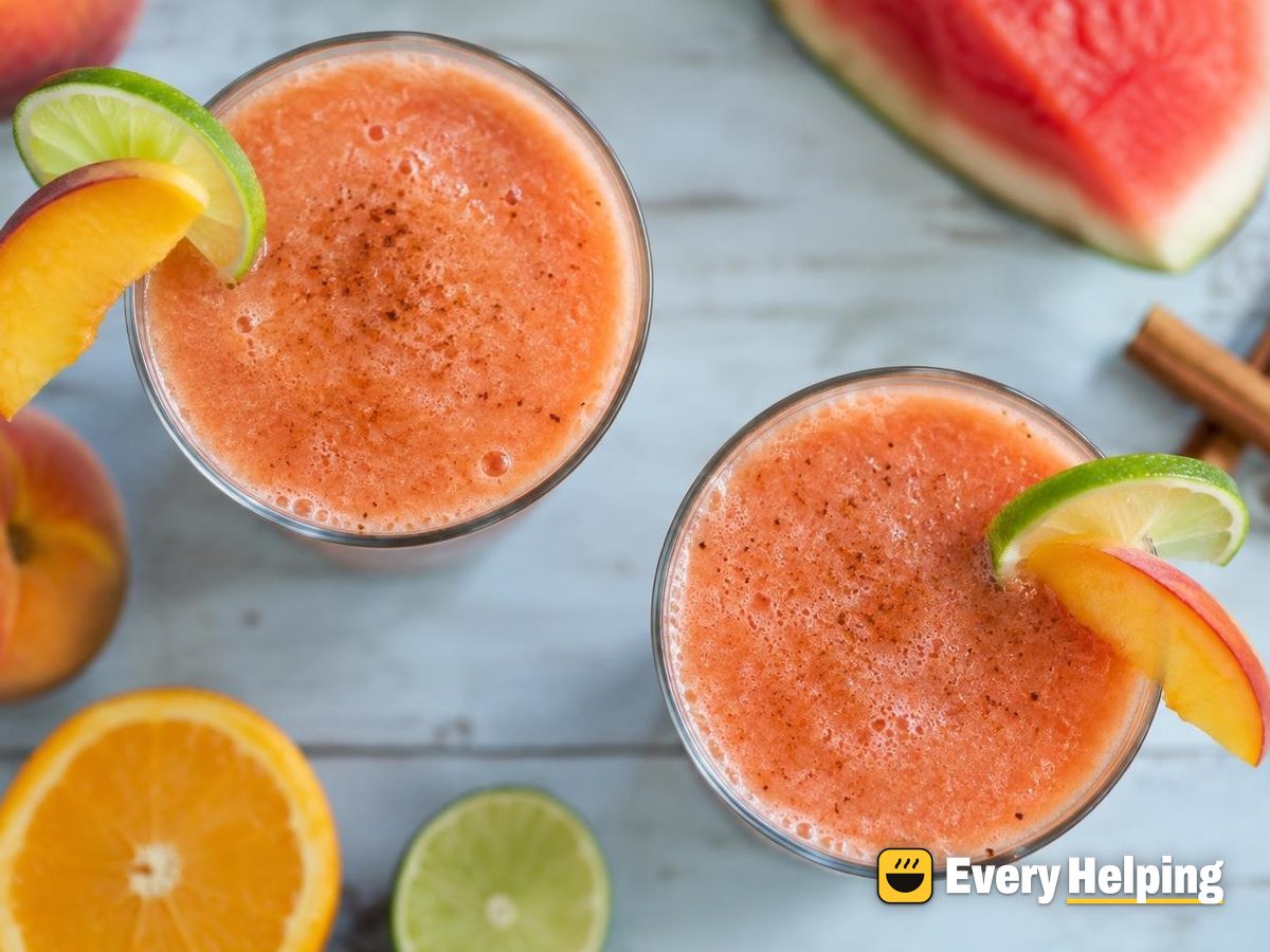 Peach-Forward Watermelon Agua Fresca with Orange and Cinnamon