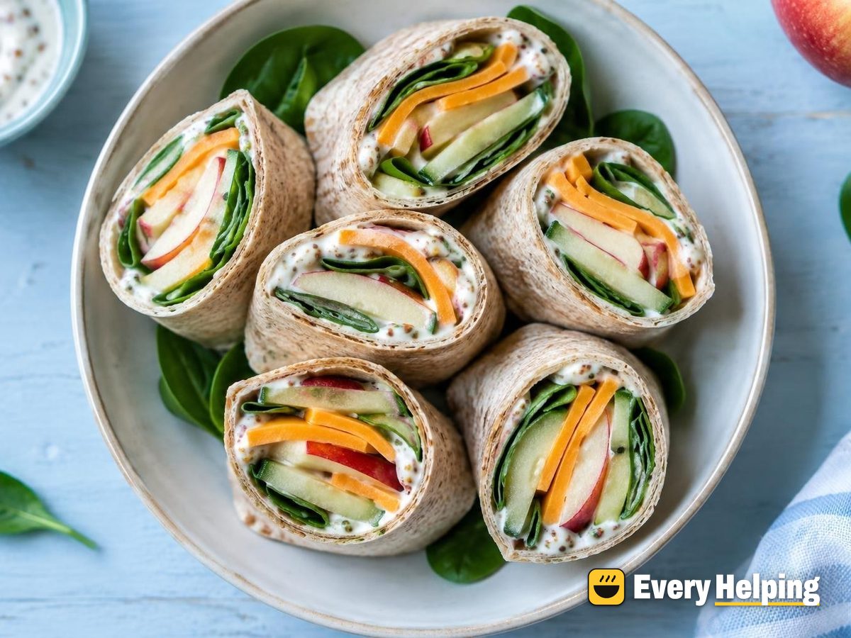 Cheddar, Apple and Cucumber Mustard Rolls