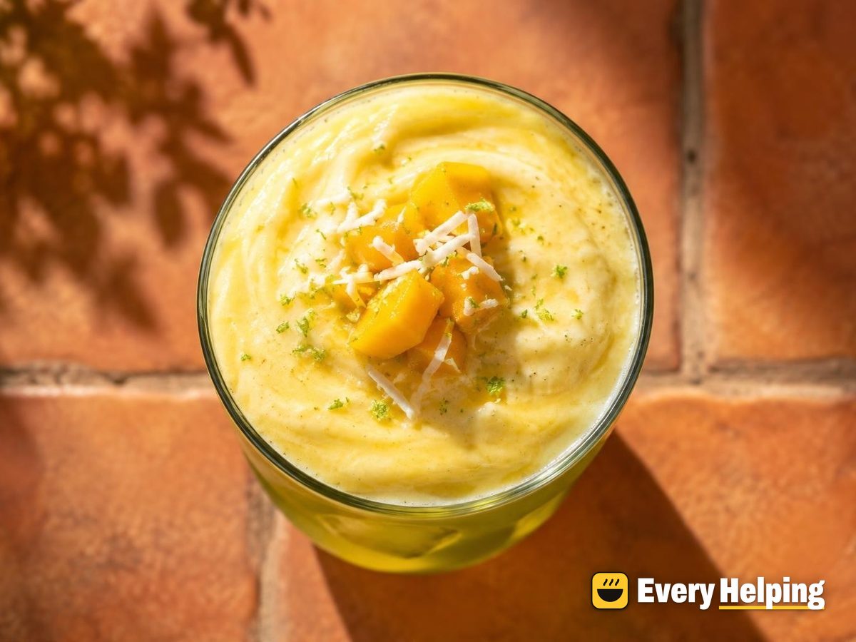 Iced Mango-Vanilla Green Tea Oat Cooler