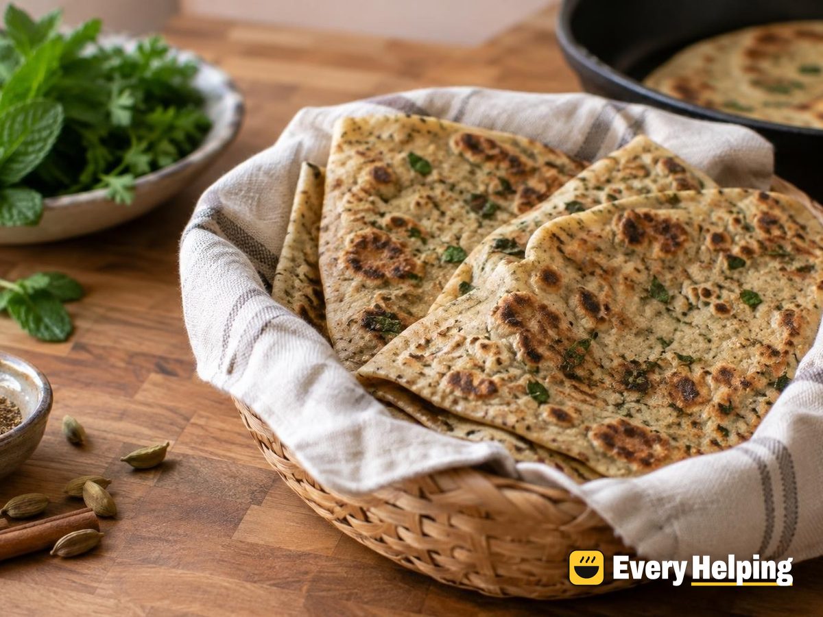 Spelt Tortillas with Cardamom, Cinnamon and Mint