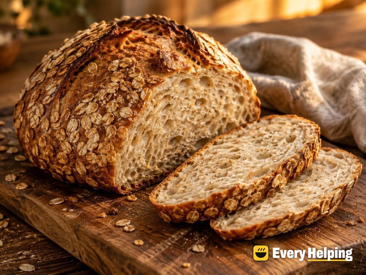 Oat-Crusted Country Sourdough Boule