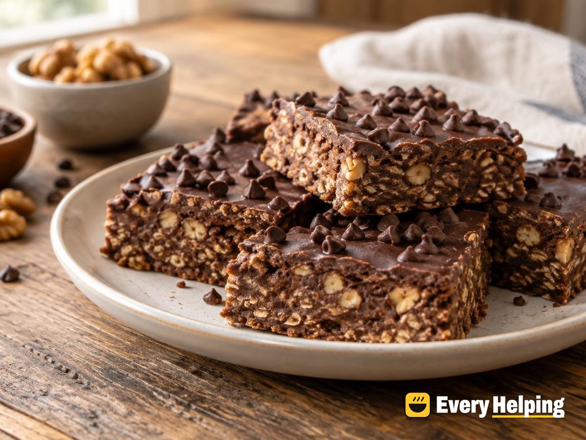 Cinnamon Cocoa Walnut Peanut Butter Bars