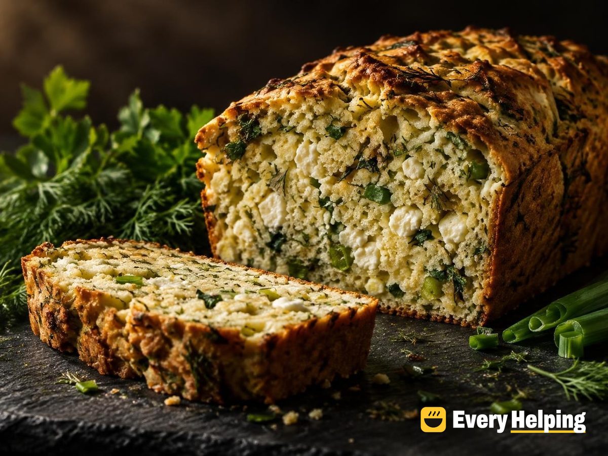 Garlicky Dill, Parsley and Feta Quick Loaf