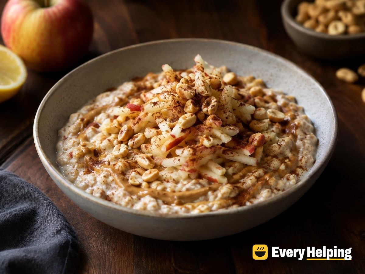 Peanut Butter Apple Cinnamon Overnight Oats