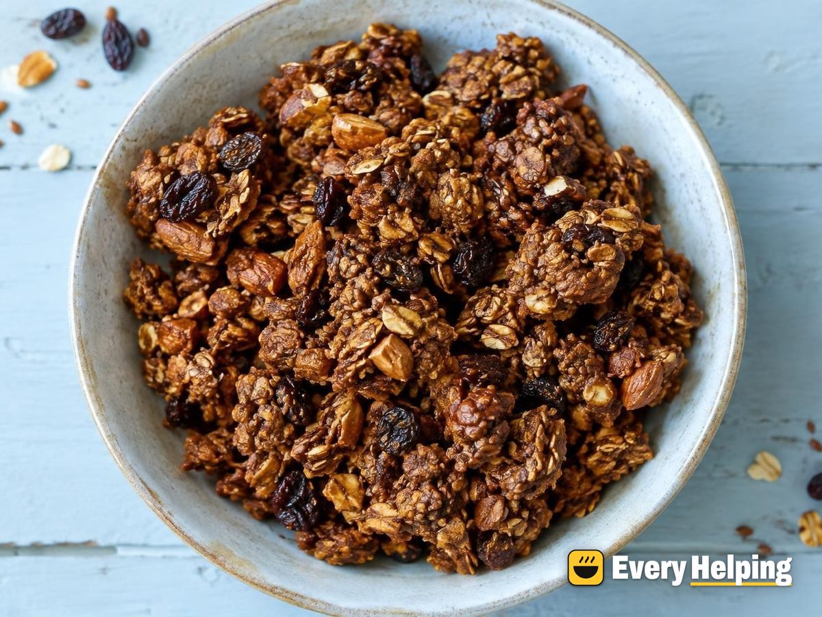 Molasses Gingerbread Cinnamon Raisin Clusters