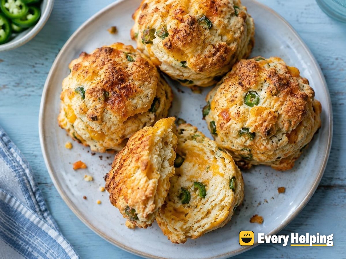 Flaky Cheddar Jalapeño Pepper Biscuits