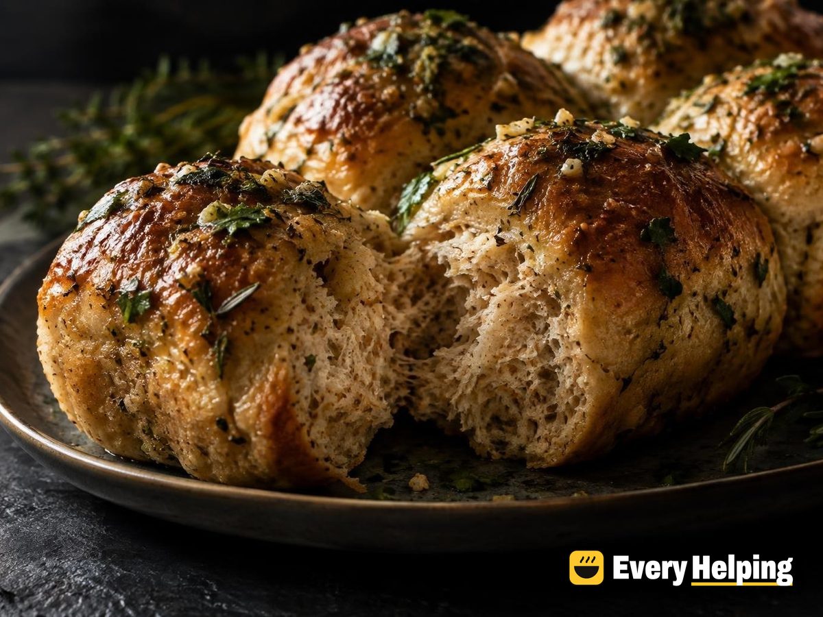 Rosemary Thyme Whole Grain Pull-Apart Rolls