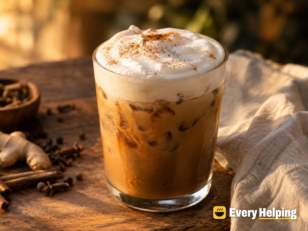 Iced Brown Sugar Chai with Coconut Cold Foam