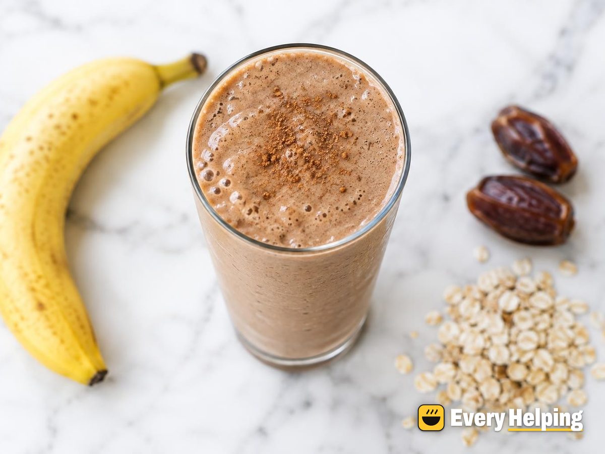 Mocha Banana Oat Protein Smoothie