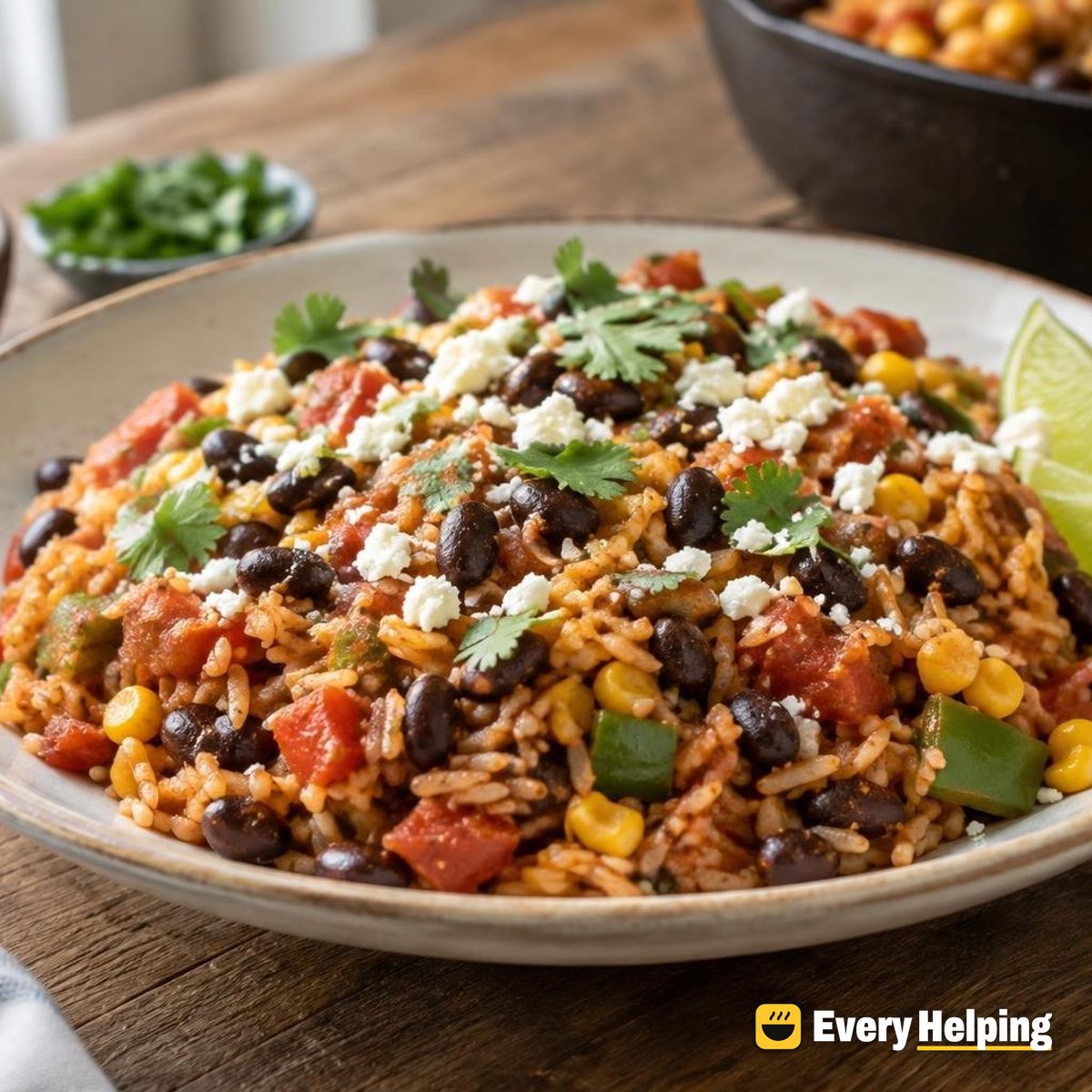 Skillet Black Bean Pilaf with Jalapeño and Corn