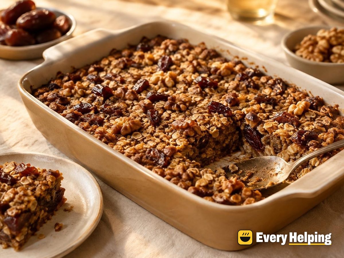 Brown Butter Walnut Date Oat Bars