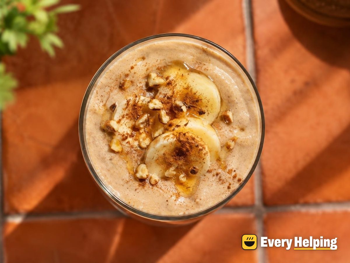 Frozen Coffee Banana Peanut Butter Protein Shake