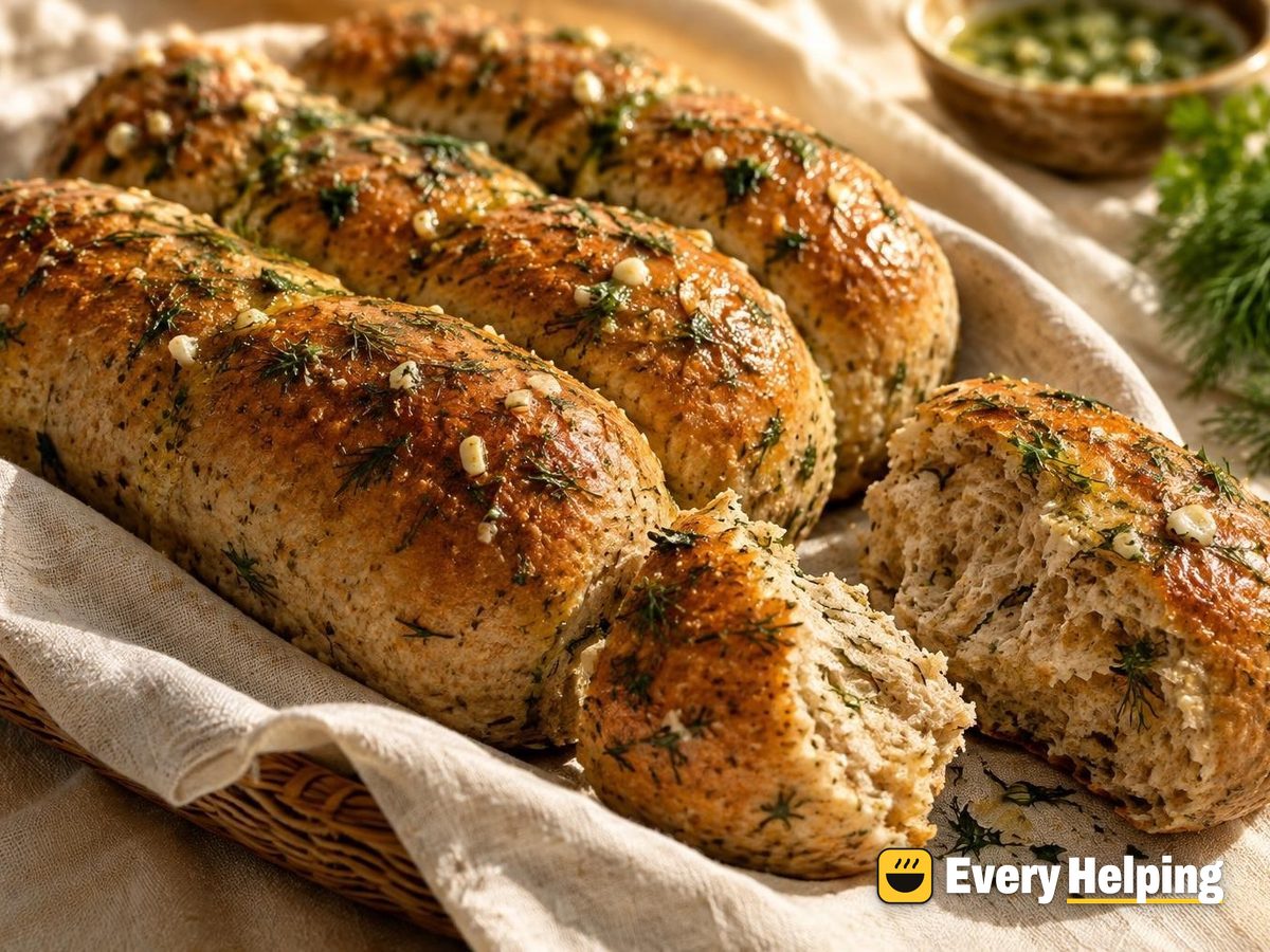 Whole Wheat Buttermilk Garlic Dill Hot Dog Buns