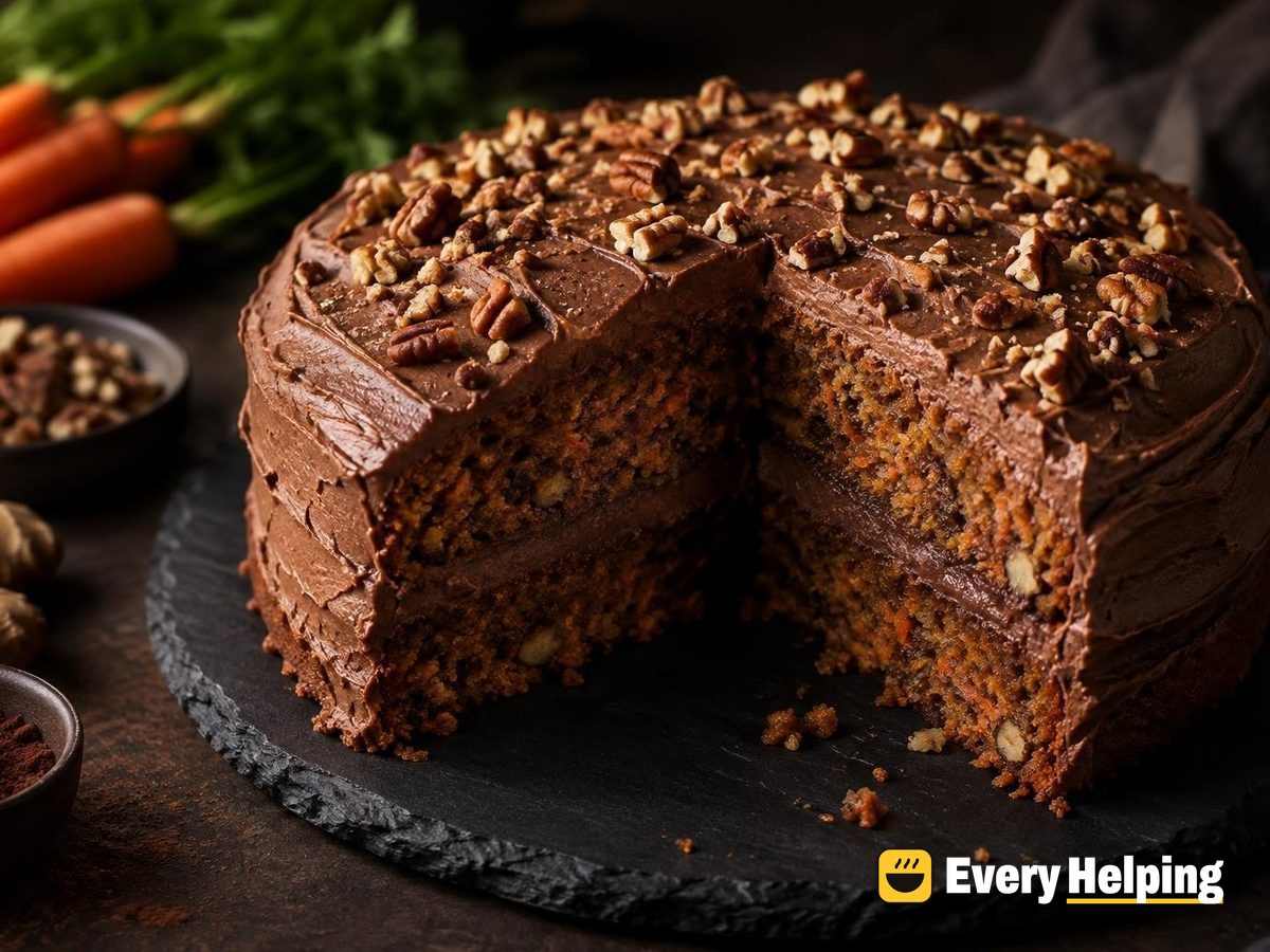 Carrot Layer Cake with Cocoa Cream Cheese Filling