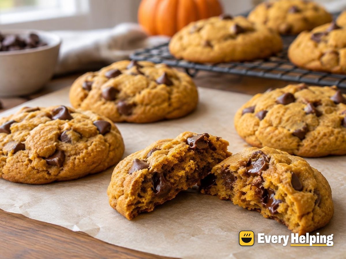 Soft Pumpkin Chocolate Chip Cookies
