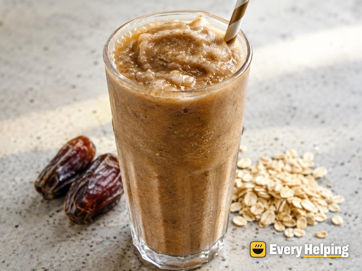Black Tea Oat Frappé with Dates