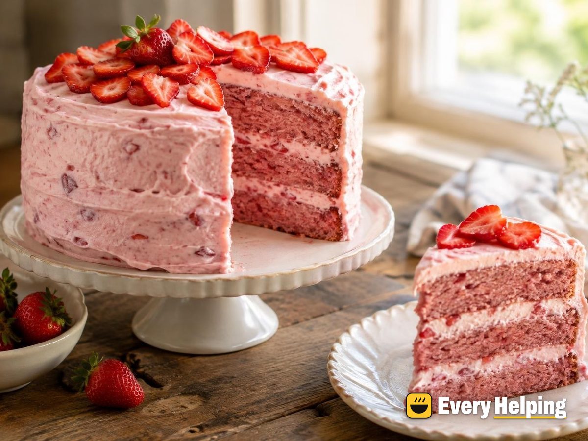 Fresh Strawberry Layer Cake
