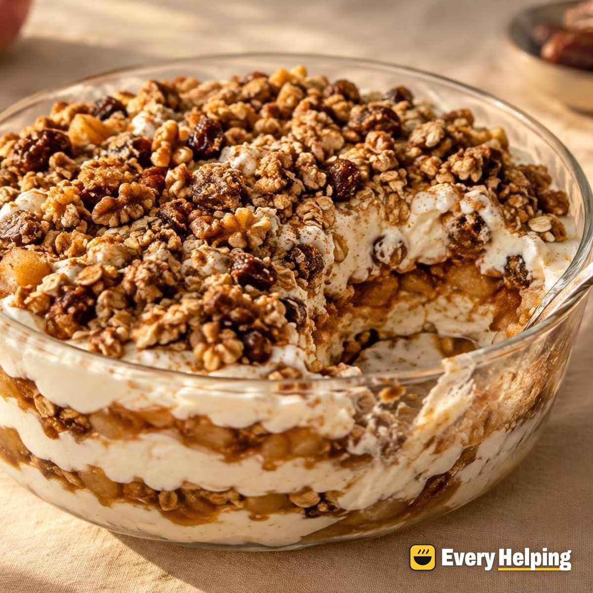 Whipped Cottage Cheese Apple Pie Parfait