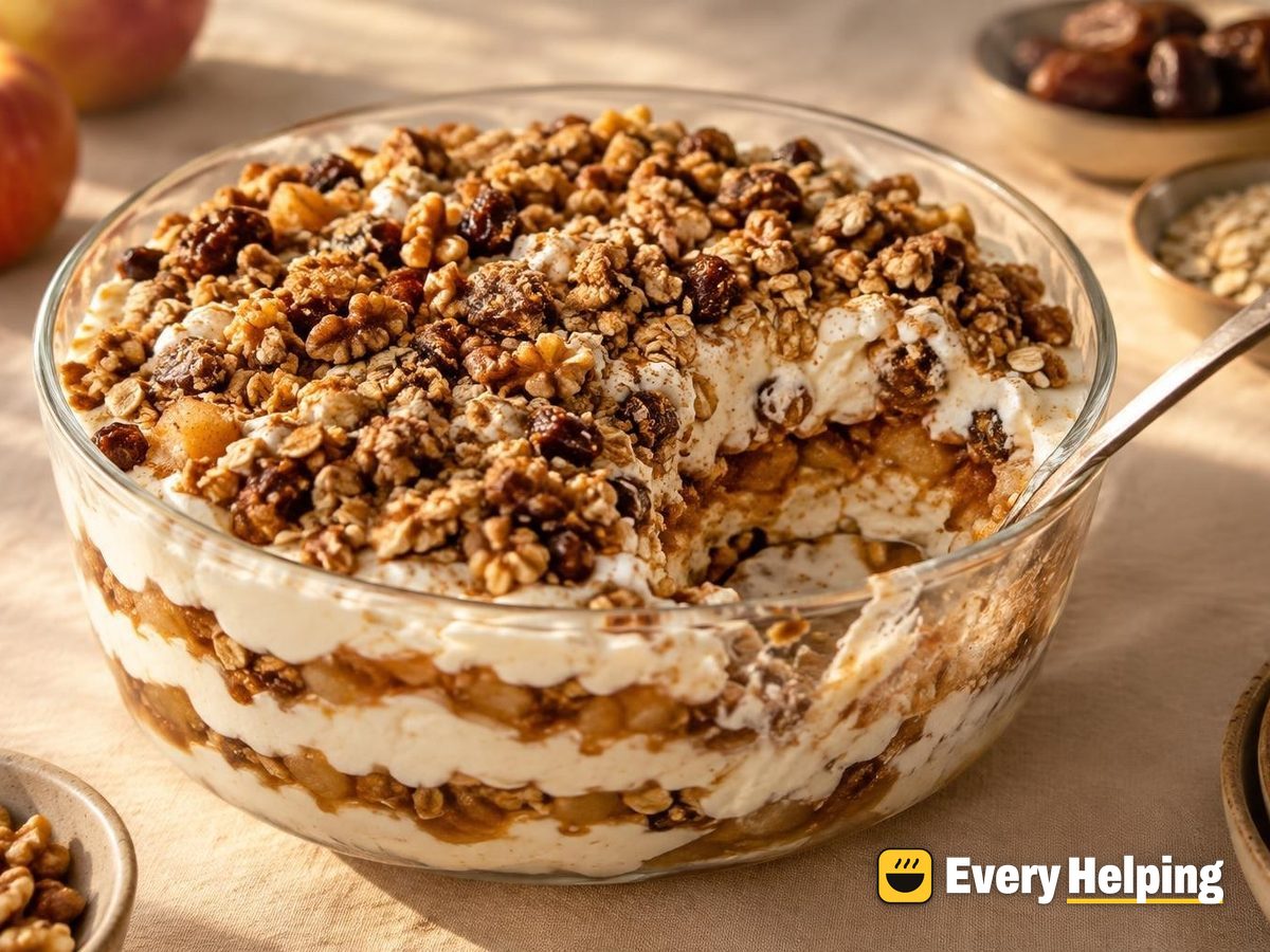 Whipped Cottage Cheese Apple Pie Parfait