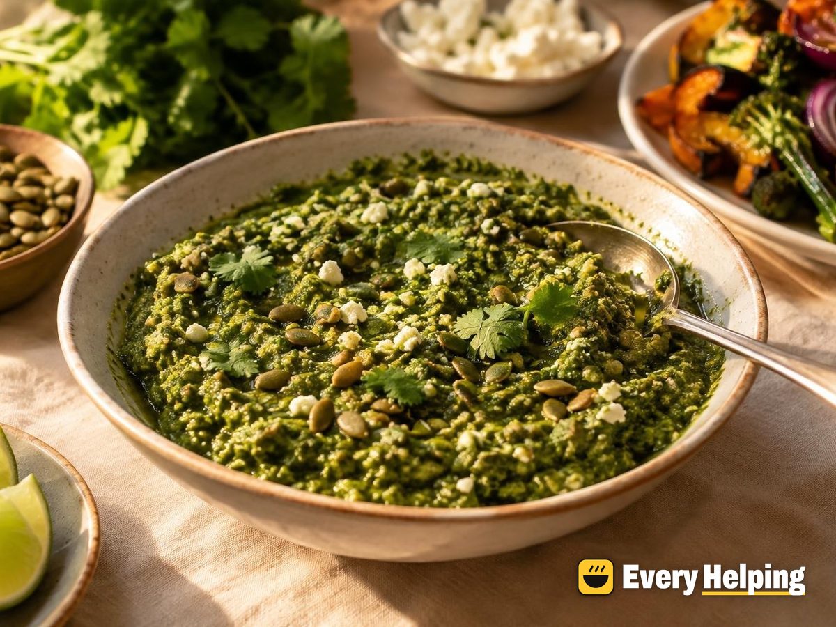 Roasted Garlic Cilantro Pumpkin Seed Pesto
