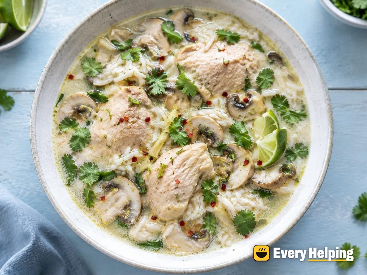 Ginger-Lime Chicken Mushroom Coconut Soup
