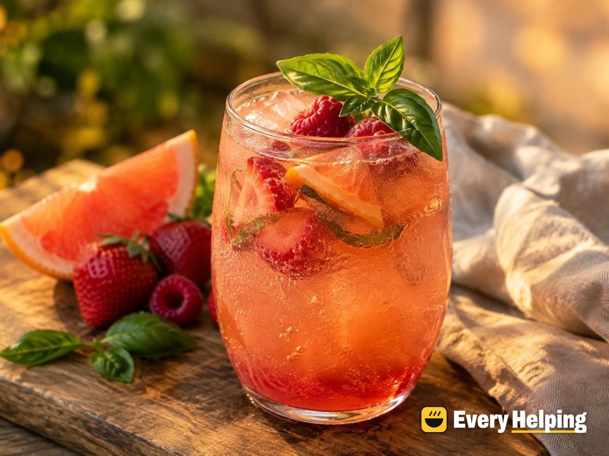 Grapefruit Strawberry Basil Spritz