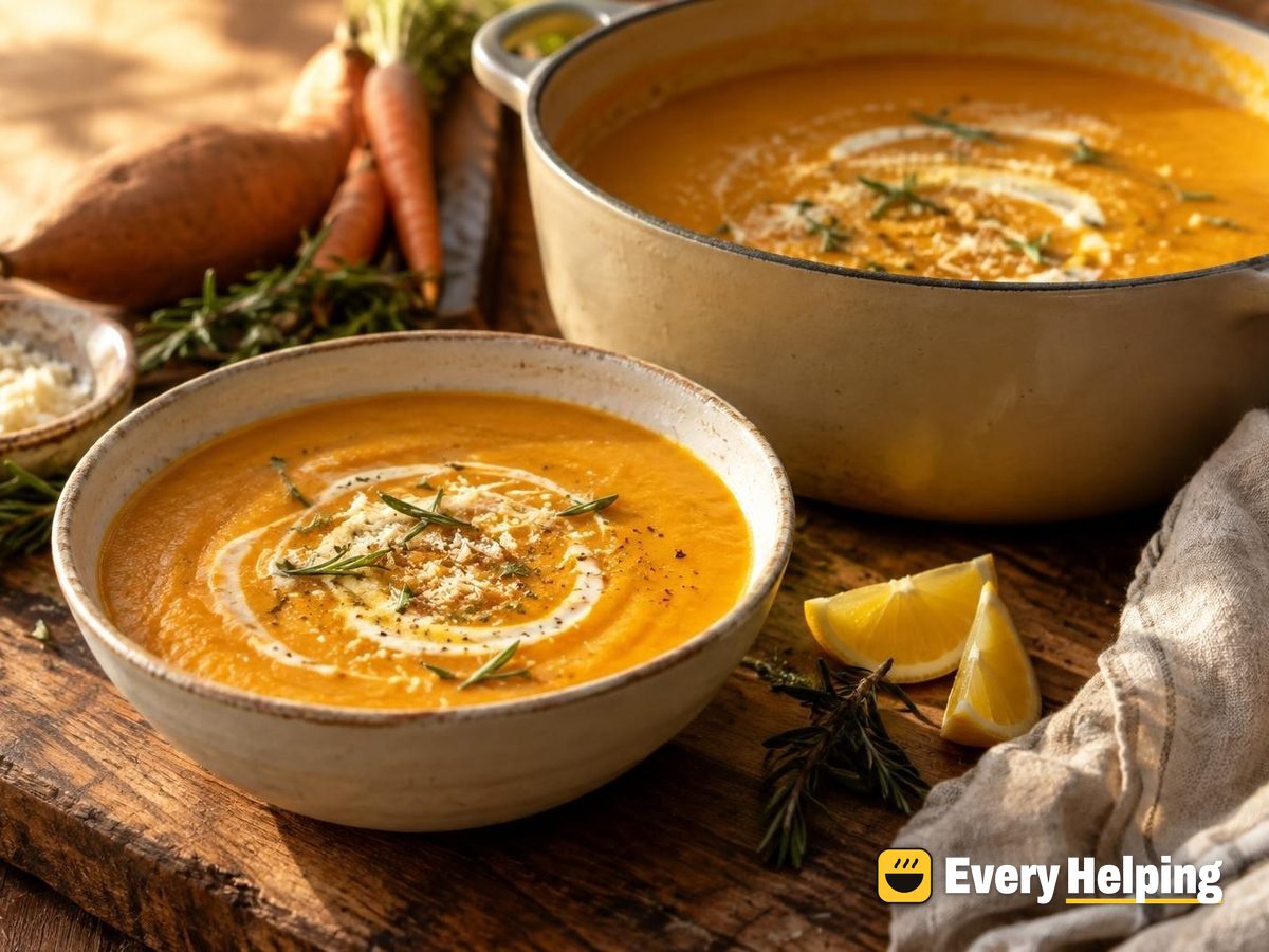 Creamy White Bean, Sweet Potato and Rosemary Soup
