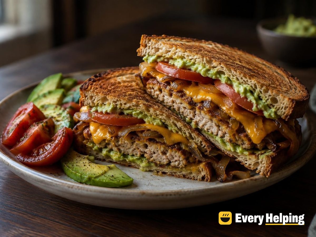 Smoky Turkey Patty Melts with Avocado
