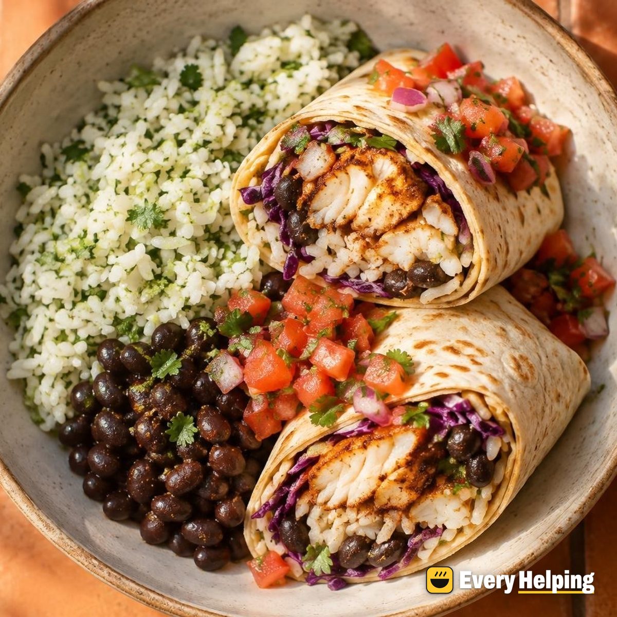 Chili-Lime Cod Burritos with Tomato Salsa