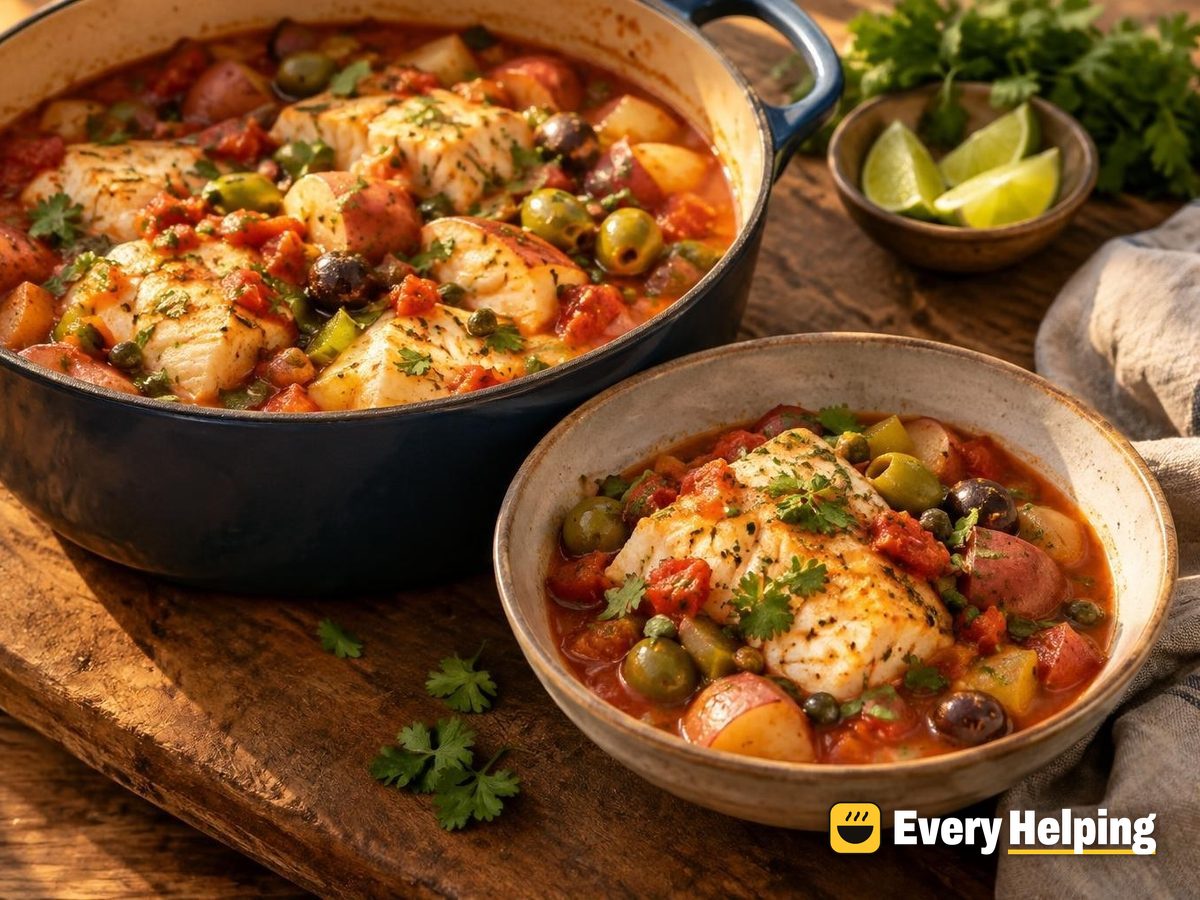 Veracruz-Style Cod Stew with Olives and Capers