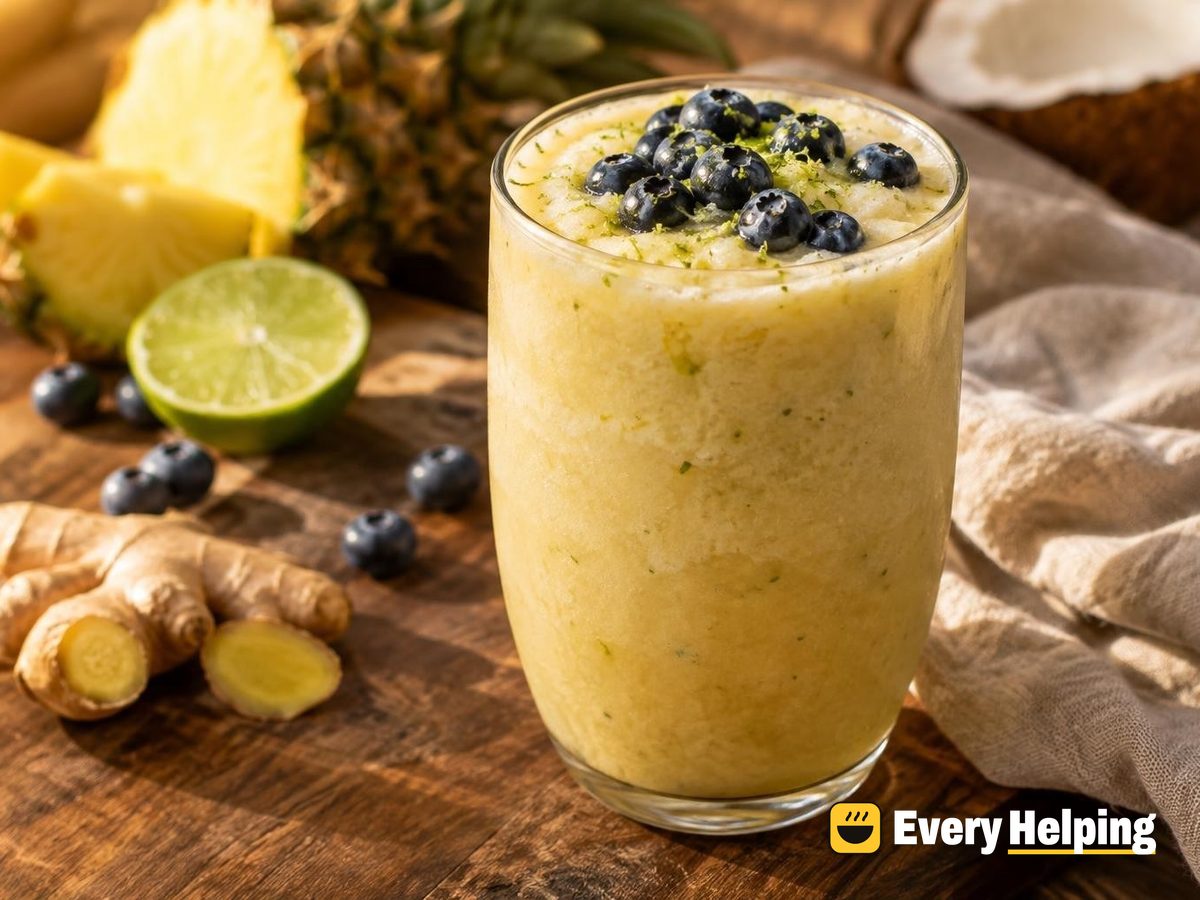 Ginger Lime Pineapple Coconut Cooler