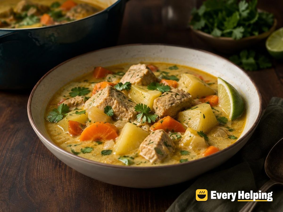 Curried Coconut Pork and Potato Soup