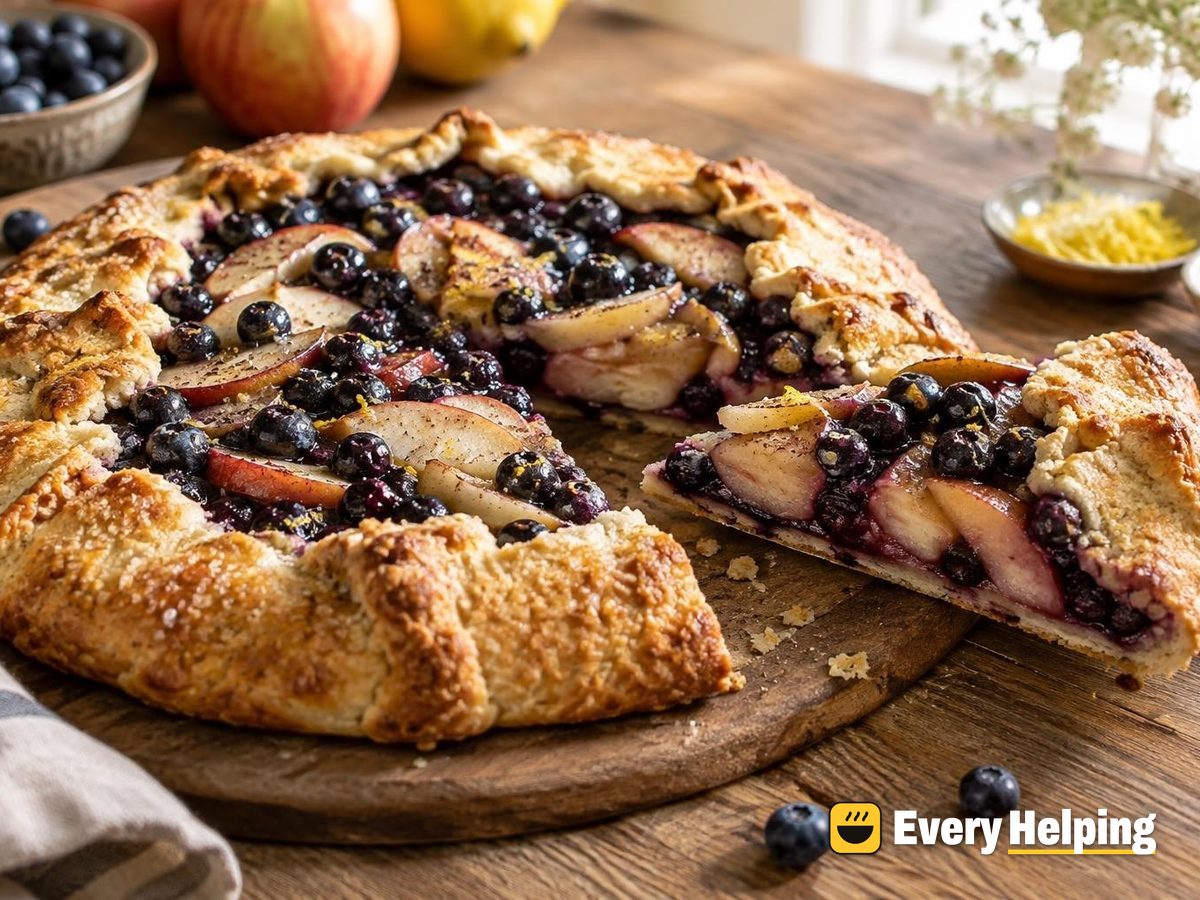 Blueberry Apple Galettes with Cream Cheese Crust